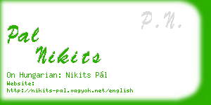 pal nikits business card